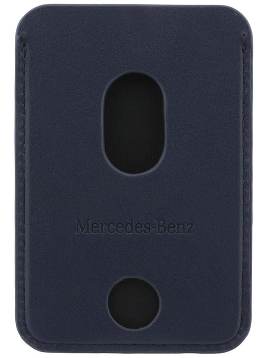 Leather Men's Card Wallet Blue