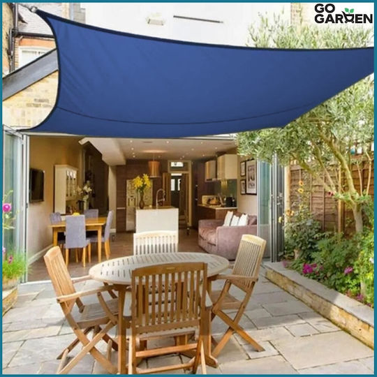 GoGarden Rechteckiges Sonnensegel Marineblau 3x4m 160 g/m²