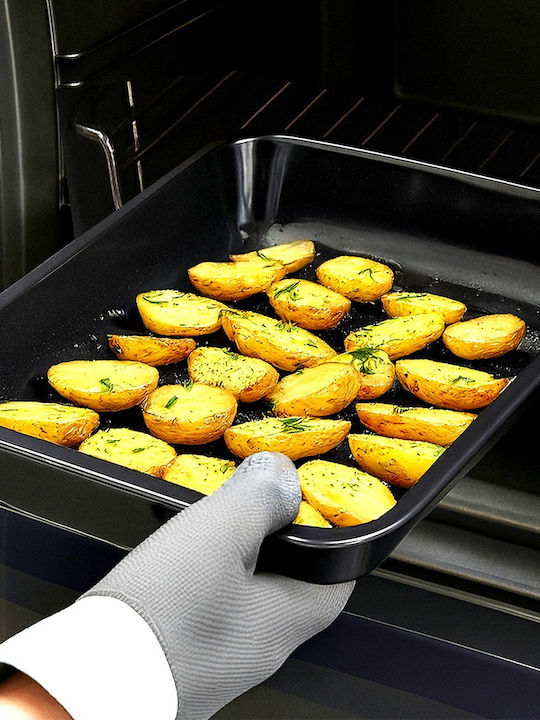 Orion Stainless Steel Baking Pan with Enamel Interior Coating 32x41cm