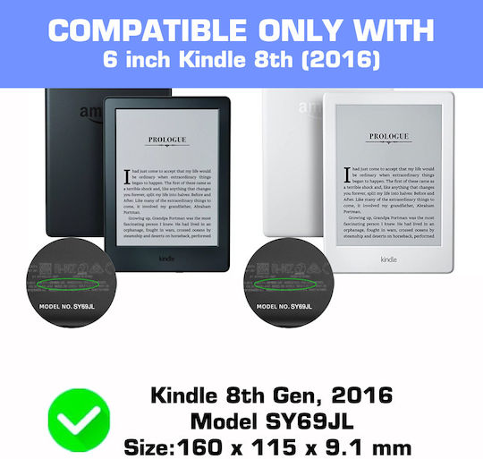 Case Kindle 8 New Basic Kindle 2016 Inkora Noble Turquoise