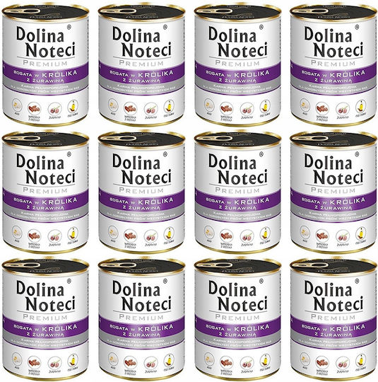 Dolina Noteci Hrana Umedă Pentru Câini Conservă Dietetică Cu Iepure Și Carne 12x800gr