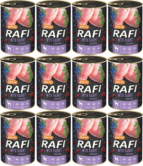 Dolina Noteci Rafi Nasses Hundefutter mit Kaninchen und Fleisch 12x800gr