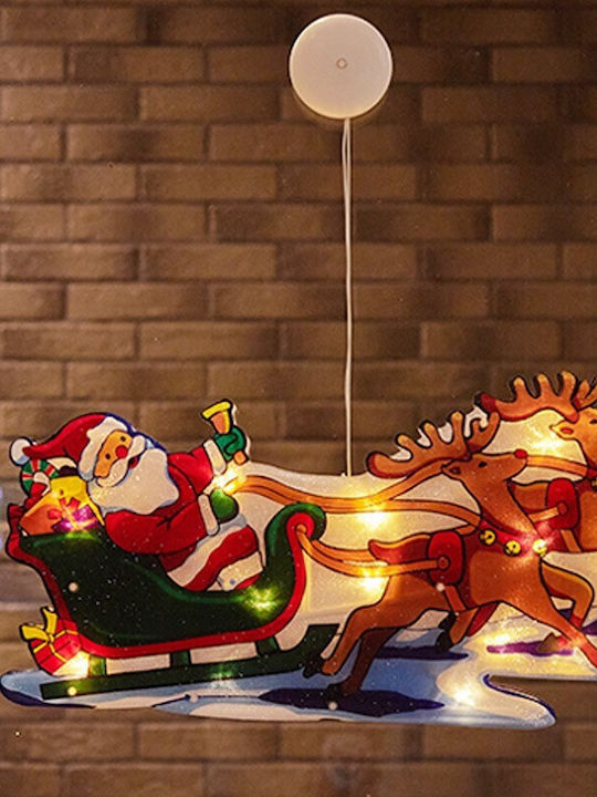 Flippy Christmas Window Decoration Sleigh Reindeer Leds 26 Cm Warm White