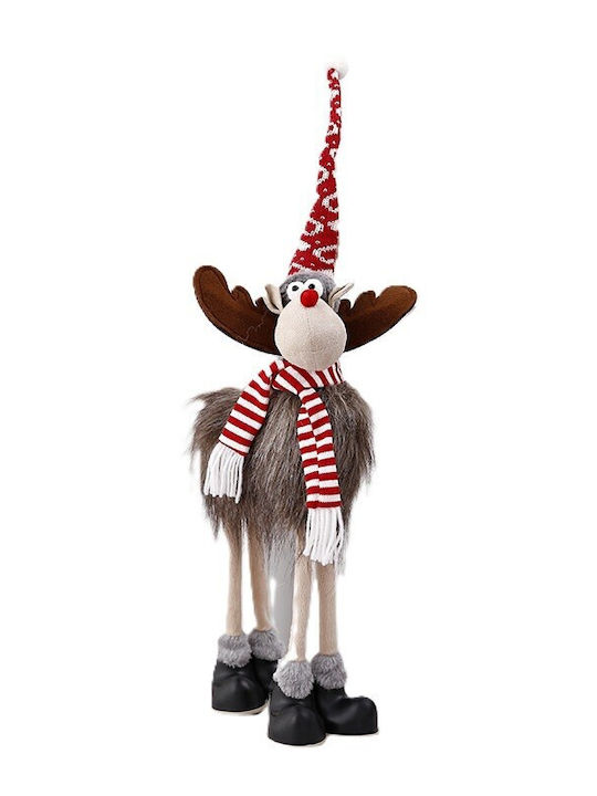 Figurină De Crăciun Flippy 3d Ren Din Țesătură Polistiren Înălțime 70 Cm Multicoloră