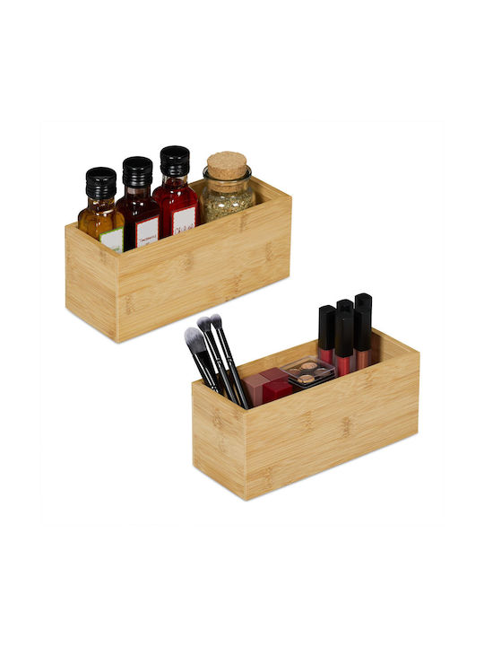 Relaxdays Tabletop Wooden Brown Base