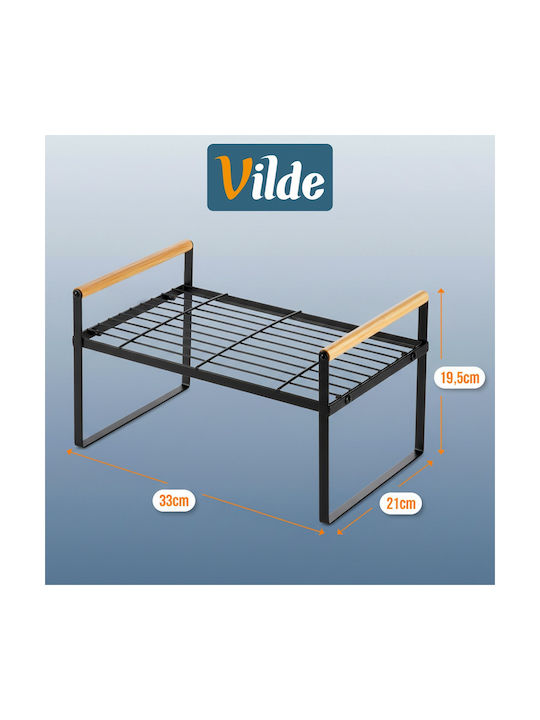 Vilde Настолна Металик Стойка 33x21x19.5см Черна