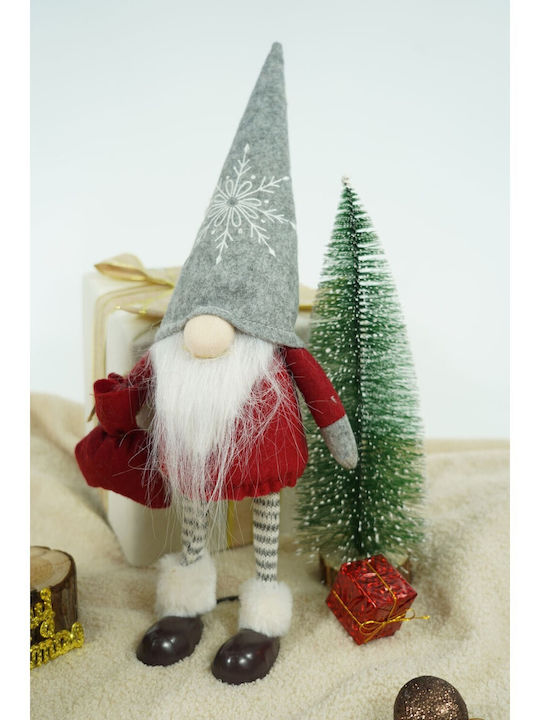 Weihnachtself Anhänger Alista Home Rote Weiße Textil 42 Cm