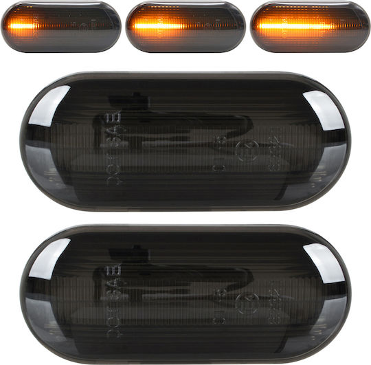 Vw Bora Caddy Ii Golf Iv Jetta Lupo Multivan V Passat B5 Polo Iii Sharan T5 Led Side Turn Signal Smoked Dynamic 2 Pcs Set