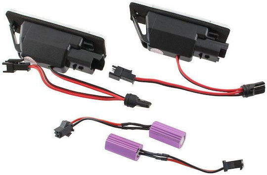 Peugeot 307 308 407 607 807 Expert Led License Plate Lights 2 Pcs Set