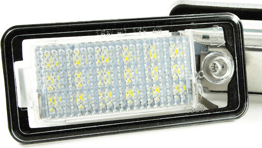 Audi A3 A4 A6 A8 Q7 LED Светлини За Регистрационната Табела Комплект 2 Бройки + 2x Винт