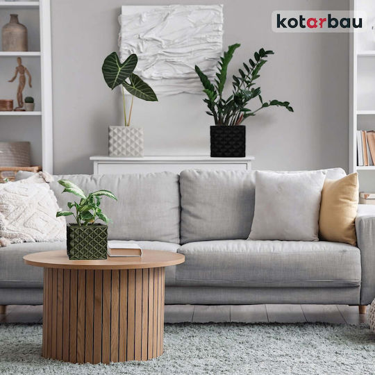 Kotarbau Vază Pentru Plante Ceramică Neagră 14x14cm