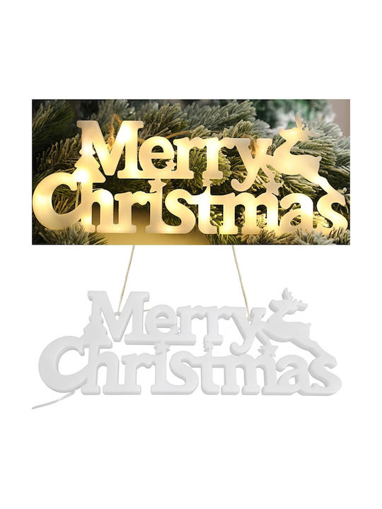 Instalație Led De Crăciun Litere 3D Flippy Merry Christmas Lumină Caldă 27.5 X 10.5 X 1.4 Cm Albă