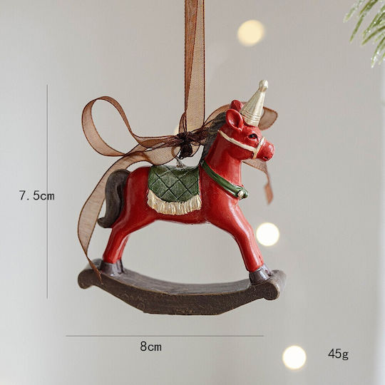 Decorațiune De Crăciun Model Cal Copac Flippy 7.5 X 8 Cm Rășină Multicoloră