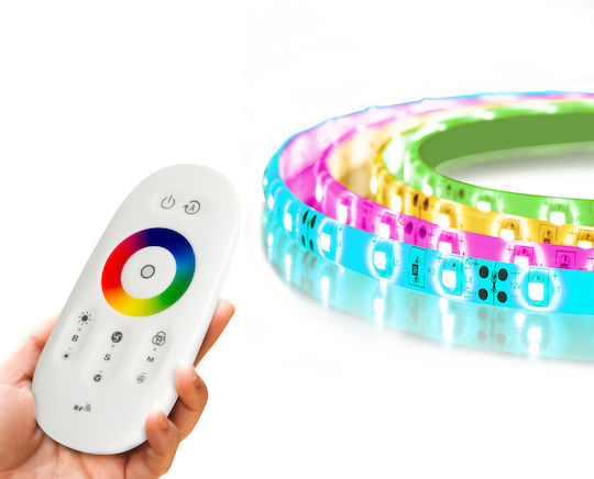 Alista Home Bandă LED RGB Rezistentă la Apă 5m Tip SMD5050 cu Sursă de Alimentare și Telecomandă