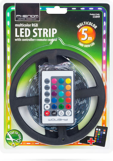 Alista Home Bandă LED 12V RGB Lumină 5m Tip SMD5050 cu Sursă de Alimentare și Telecomandă