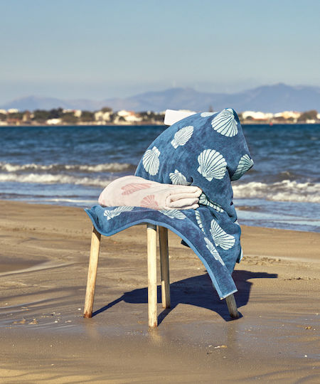 Kentia Cotton Beach Towel Petrol Blue 80x160cm