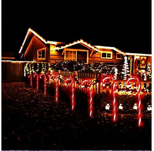 Batteriebetriebene Weihnachtsfigur Zuckerstangen Außeneinsatz 28 cm
