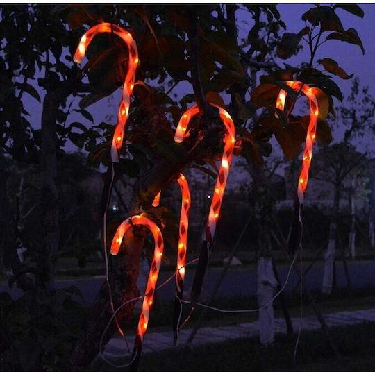 Batteriebetriebene Weihnachtsfigur Zuckerstangen Außeneinsatz 28 cm