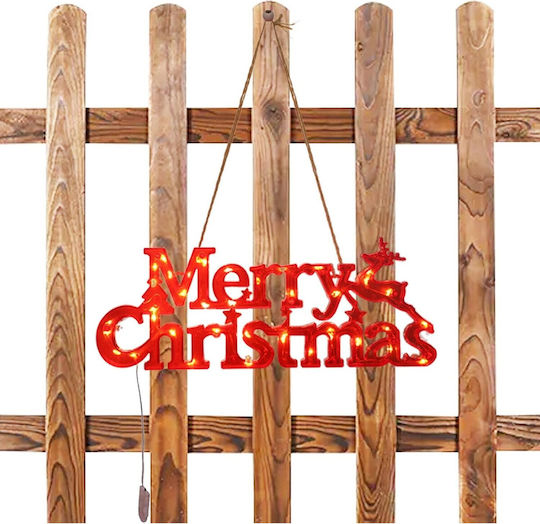 Instalație Led De Crăciun Litere 3d Flippy Merry Christmas Lumină Caldă 27.5 X 10.5 X 1.4 Cm Roșie