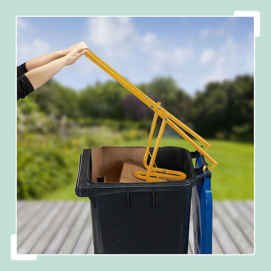 Relaxdays Waste Compactor Bins Yellow 39x95x33 Cm