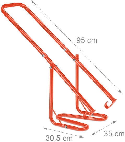 Relaxdays Trash Compactor Red 35x30.5cm 95cm Length Steel
