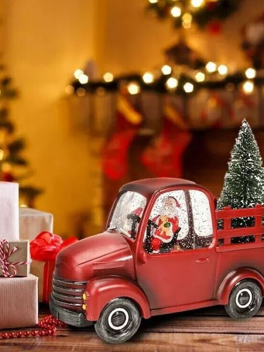 Figurine De Crăciun Tip Mașinuță Moș Crăciun Pentru Brad 3 Moduri Funcție Muzicală Mișcare Zăpadă Alimentare Pe Baterii 3 X Aa Neincluse Cablu Usb Inclus Model Roșu 24 X 10 X 19 Cm Alb Cald