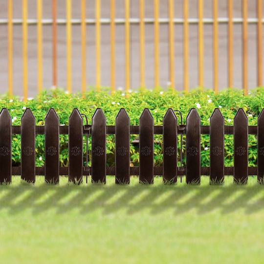 Vilde Plastic Garden Hedge In Brown Colour 20x15cm 10 Pieces