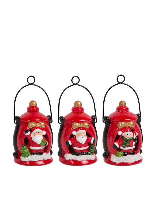 Led Lantern Christmas 7.5x11.5cm Santa Claus Snowman Model Warm Light