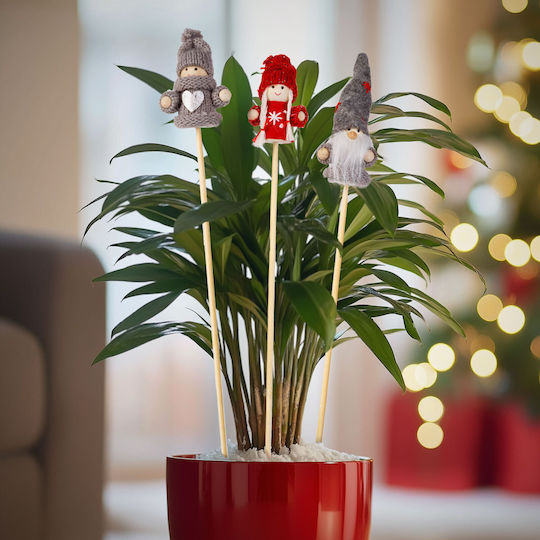 Decorațiune De Crăciun Elf Scandinav Pe Băț 50 Cm Figurina Textilă Ghiveci Decor Interior