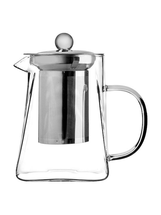 Kadax Ceainic cu Filtru din Sticlă Transparentă 650ml