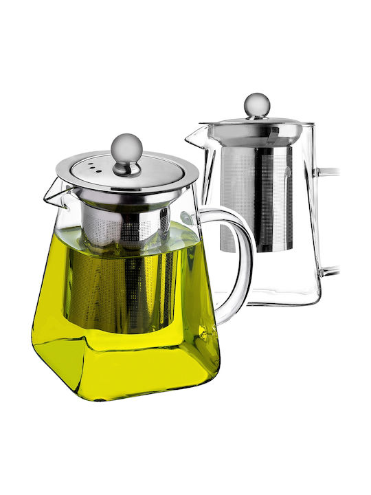 Kadax Ceainic cu Filtru din Sticlă Transparentă 650ml