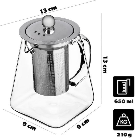 Kadax Kadax Teekanne mit Filter Glas Transparente 650ml