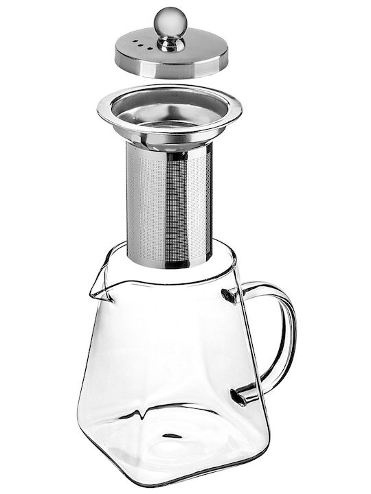 Kadax Ceainic cu Filtru din Sticlă Transparentă 650ml