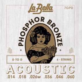 La Bella Single Bronze String 14" for Acoustic Guitar
