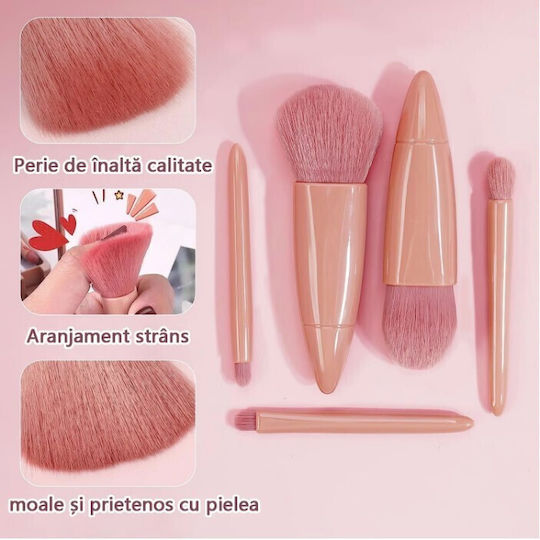 Alista Home Set Profesional Cu Pensule De Machiaj Pentru Fundație Din Perie Sintetică 5 Bucăți