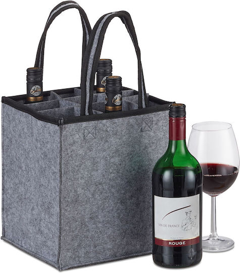 Relaxdays Geantă Pentru Cadou Neagră 45x24x24cm