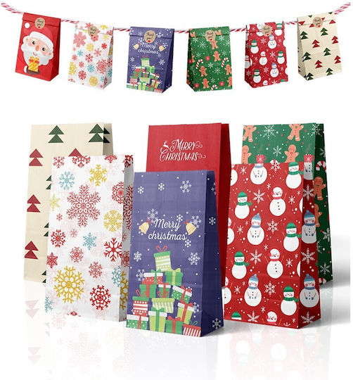 Alista Home Geantă Hârtie Crăciun Pentru Cadou 22x8x12cm 12 Bucăți Cu Personalizare