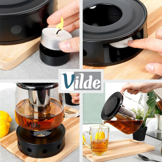 Vilde Стъклен Чайник с Филтър Прозрачен 1500ml