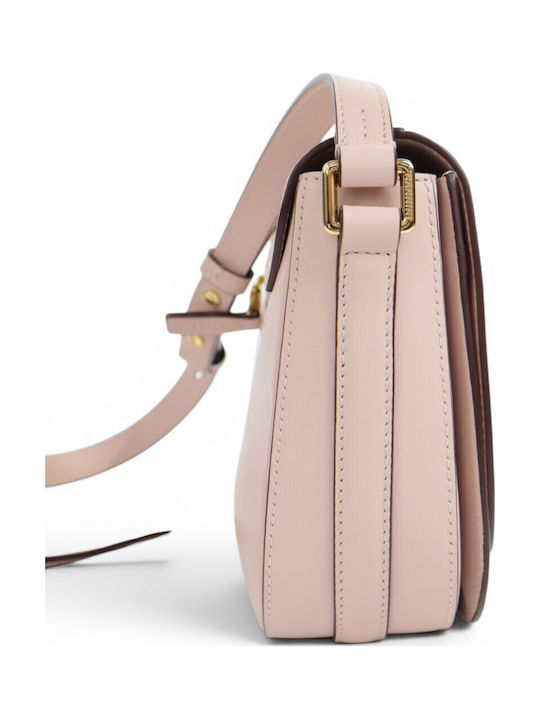 Leder Damen Schultertasche Rosa