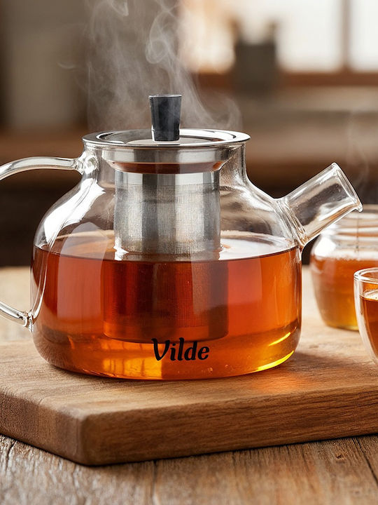 Vilde Vilde Teekanne mit Filter Glas Transparent 850ml