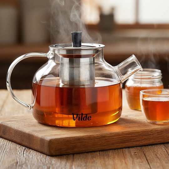 Vilde Teapot with Filter Glass Transparent 850ml
