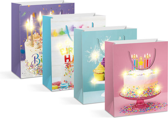 Alista Home Geantă Hârtie Tematică Crăciun Albă 26.5x33x12.7cm 12 Bucăți