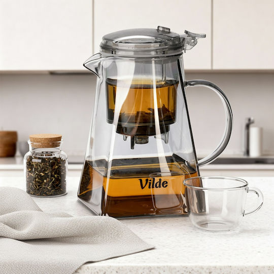 Vilde Τσαγιέρα με Φίλτρο Γυάλινη 880ml