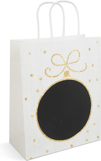 Alista Home Geantă Hârtie Tematică Crăciun Albă 26.5x33x12.7cm 12 Bucăți