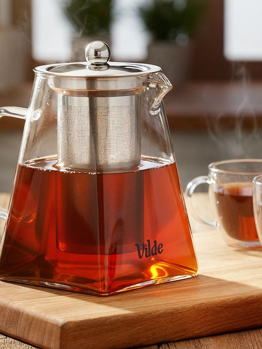 Vilde Teapot with Filter Glass Transparent 920ml