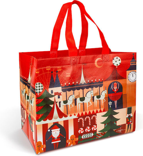 Alista Home Geantă Tesătura Crăciun Pentru Cadou Roșie 25x17x31cm