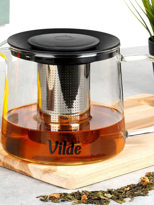 Vilde Teapot with Filter Glass Transparent 1500ml