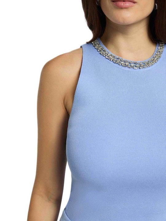Women's Sleeveless Blouse Light Blue