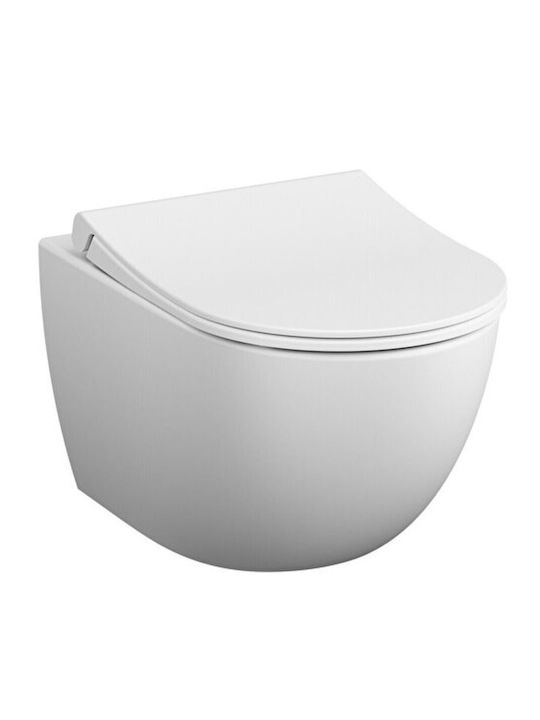 SteweHome Slim Soft Close Plastic White Toilet Seat