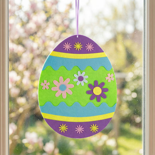 Easter Felt Hanging Egg Decoration 38x28 Cm 3 Designs